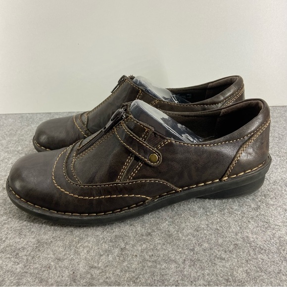 Clarks Nikki Chorus Brown Leather Loafers Women’s Size 8M - Picture 2 of 6